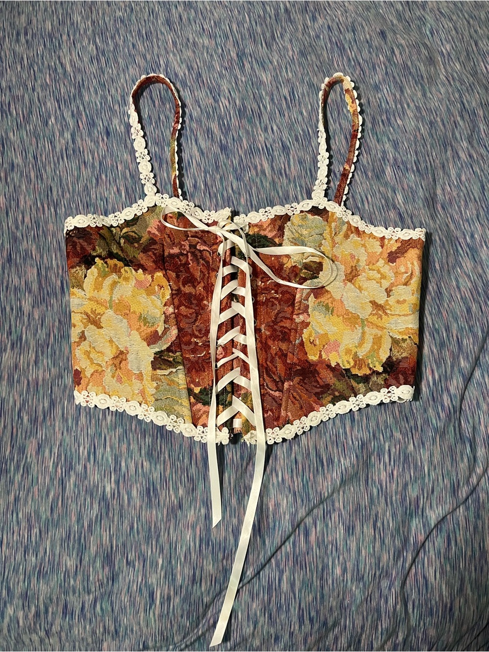 Elegant floral corset size large